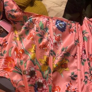 Multi colored corset top